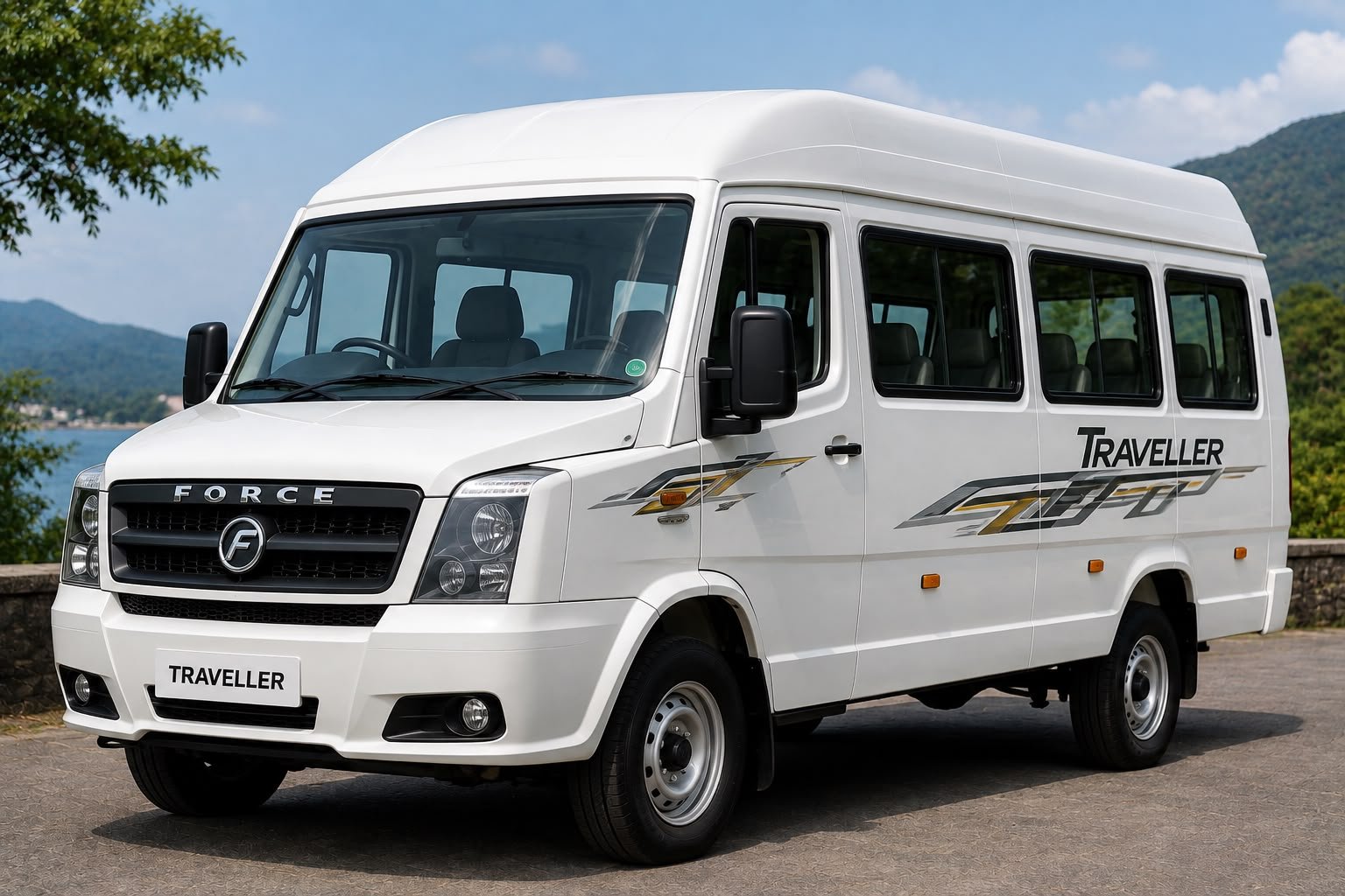 Force Traveller tempo traveller — large group vehicle for family trips and group sightseeing from Gokarna